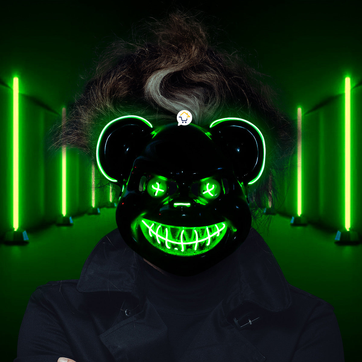 Máscara LED Neón – Estilo “Purge” (Color aleatorio) 👻⚡