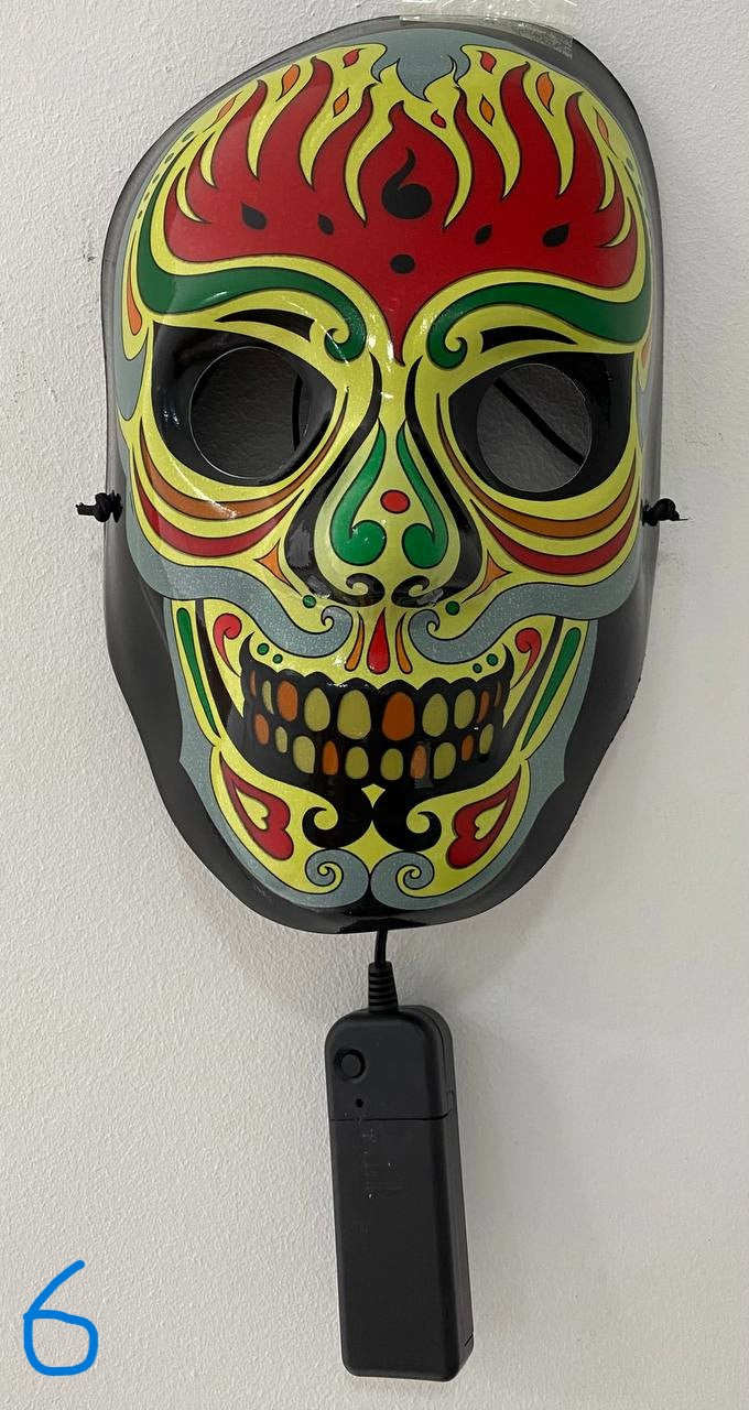 😈🎃 Máscara LED Halloween – Luminosa y Ajustable