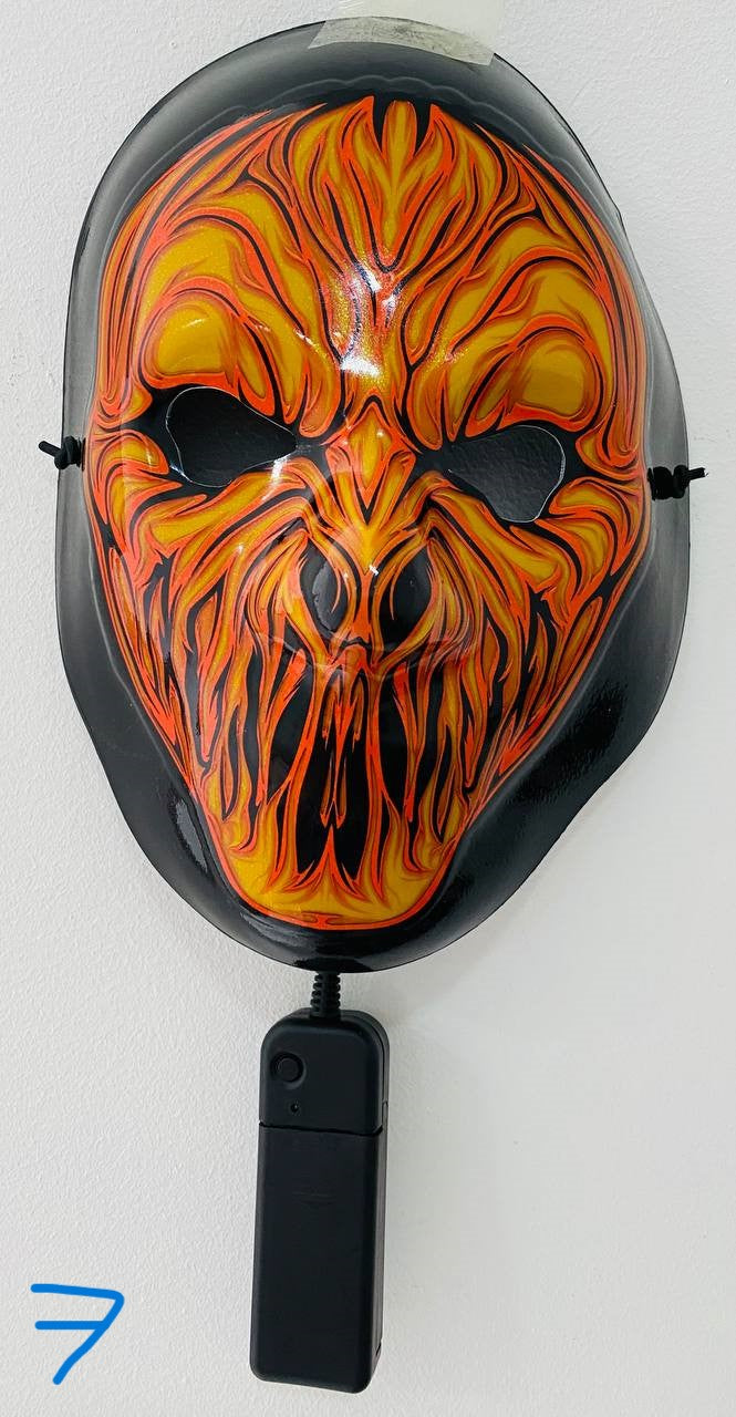 😈🎃 Máscara LED Halloween – Luminosa y Ajustable