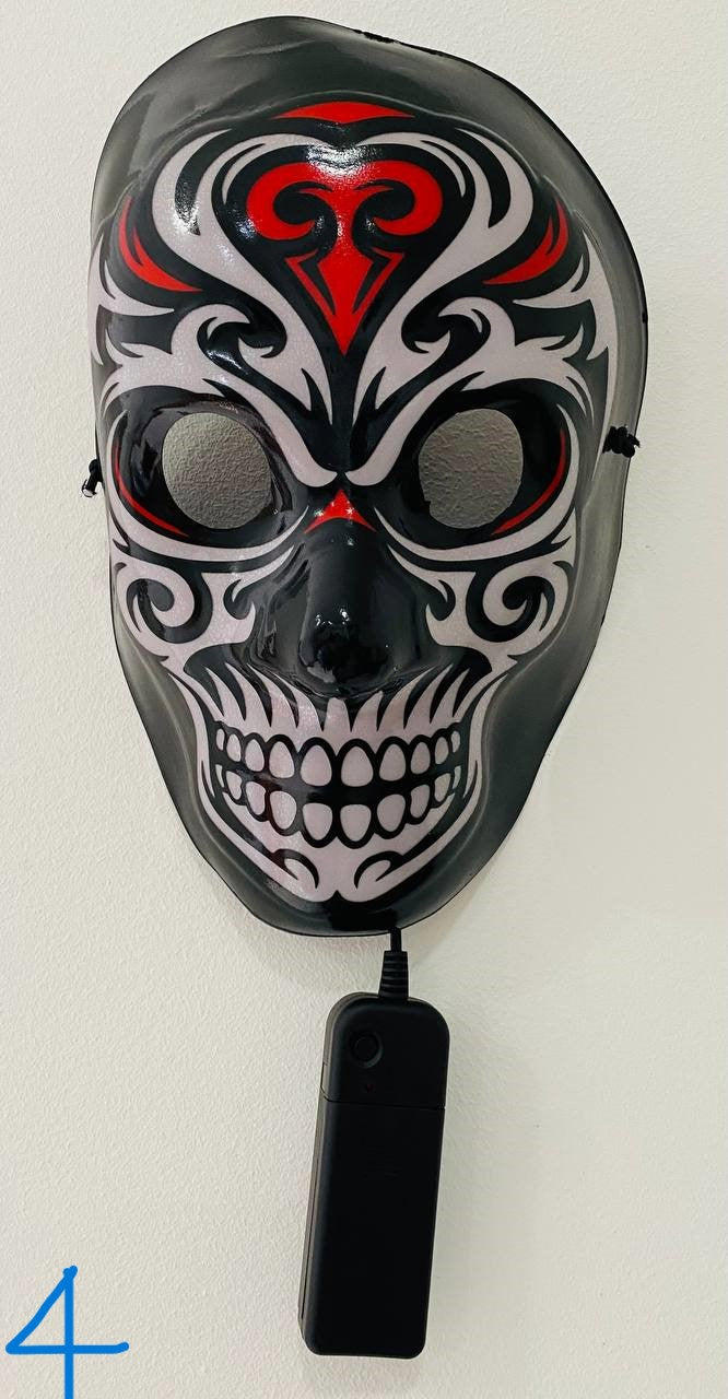 😈🎃 Máscara LED Halloween – Luminosa y Ajustable