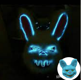 Máscaras Peluche LED “Cute Scary” – Conejo & Oso 🐰🐻✨