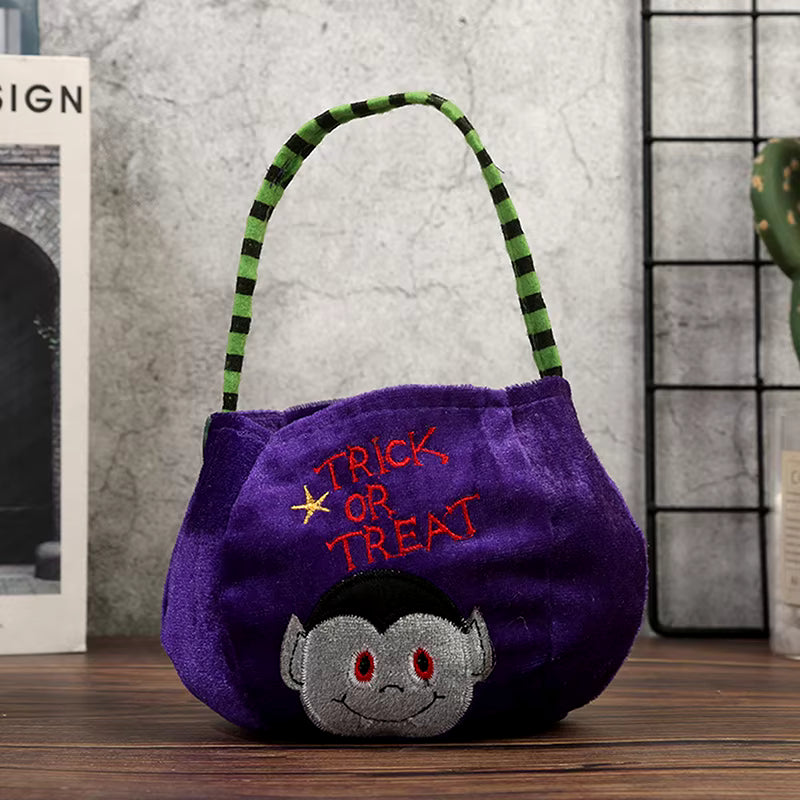 Mini Cesta Bolsa Calabaza de Halloween