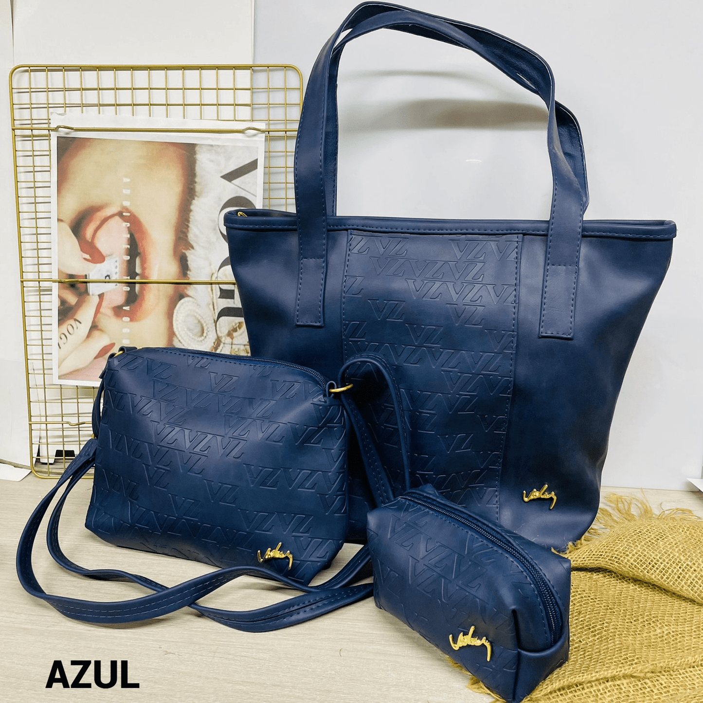 Combo de Bolsos para Mujer (Bolso Grande + Cartera + Cosmetiquera) + Splash de Regalo