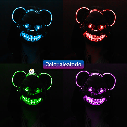 Máscara LED Neón – Estilo “Purge” (Color aleatorio) 👻⚡