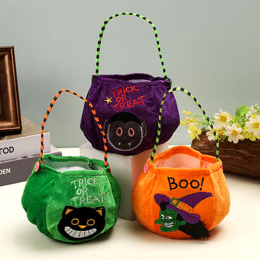 Mini Cesta Bolsa Calabaza de Halloween