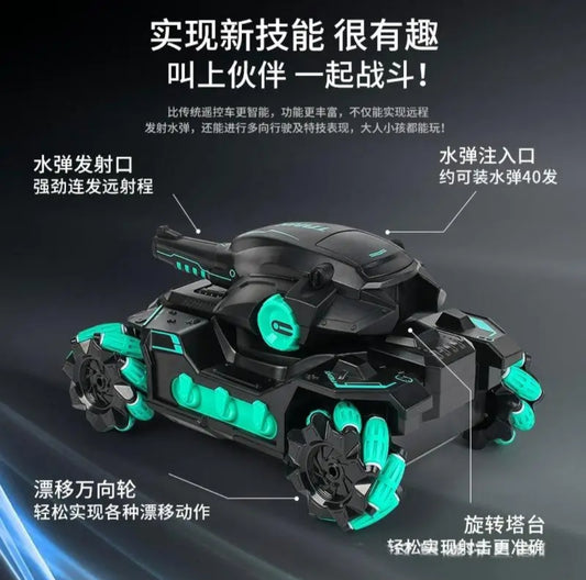 carro tanque hidrogel RC y manilla
