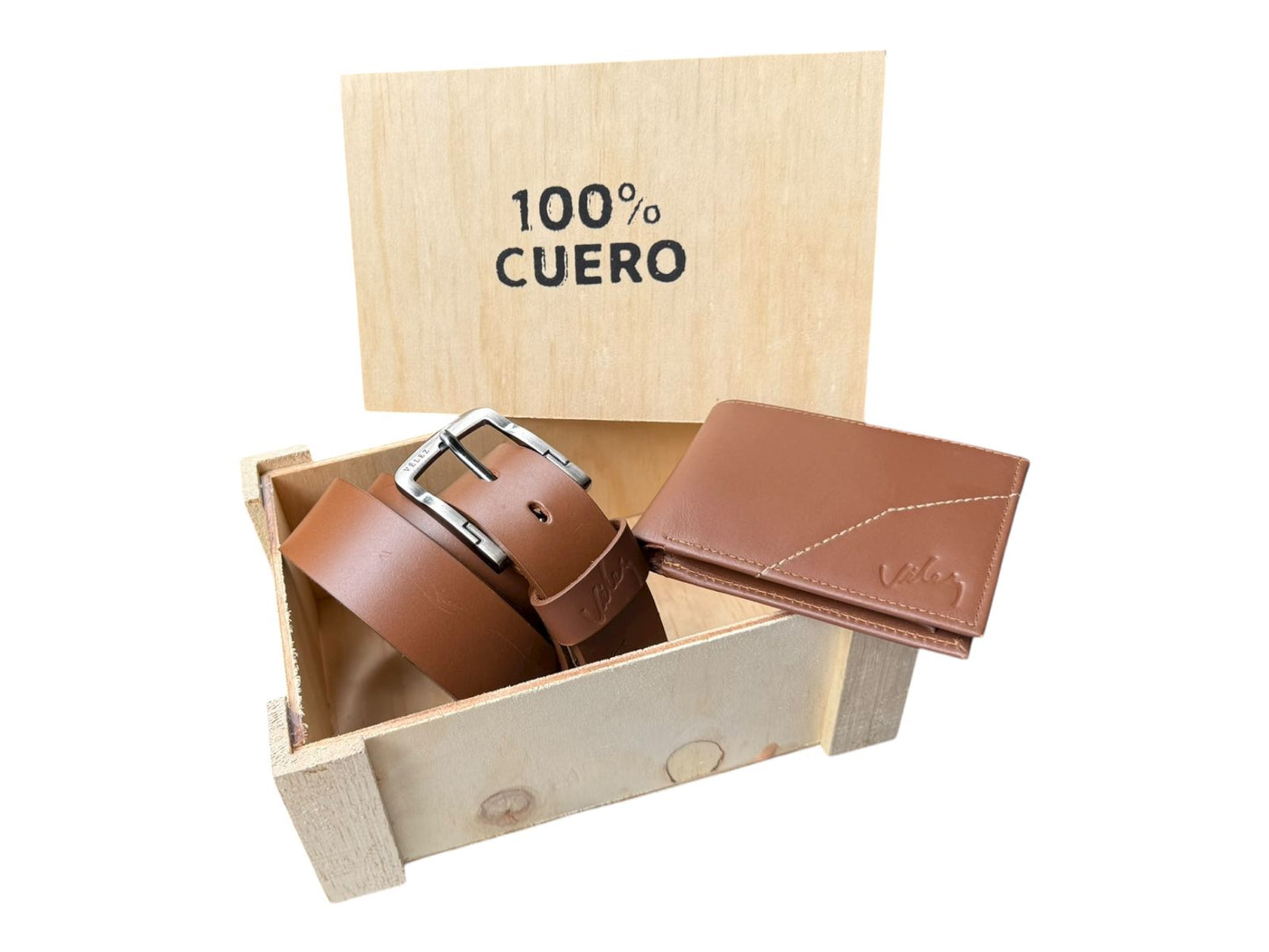 ⭐ GARANTÍA DE 60 DÍAS: Dúo de Cuero Premium (Billetera + Correa) con Despacho Inmediato hoy mismo 🚚 - Eclécty store