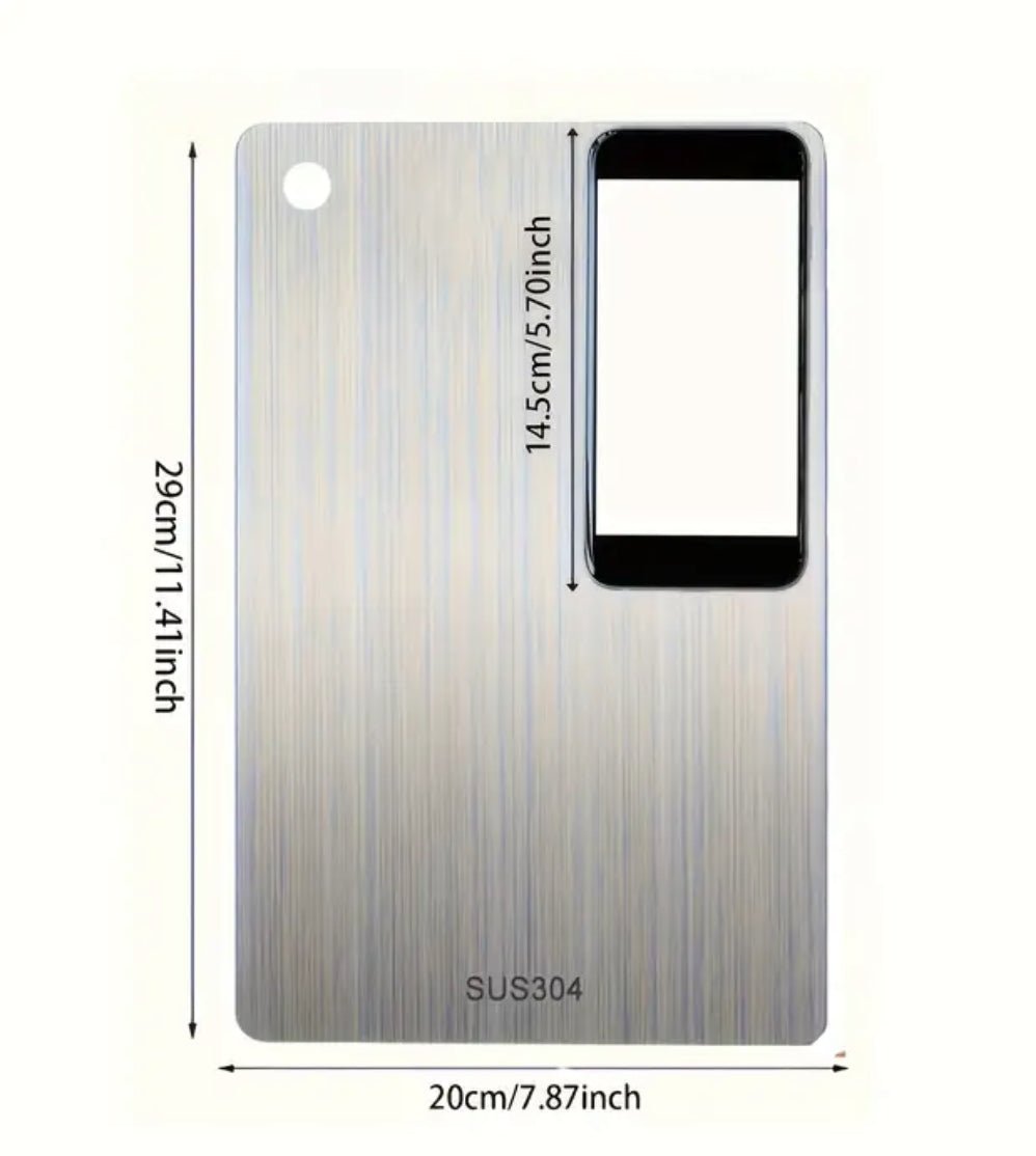 TABLA PARA PICAR EN ACERO INOXIDABLE 1MM - Eclécty store