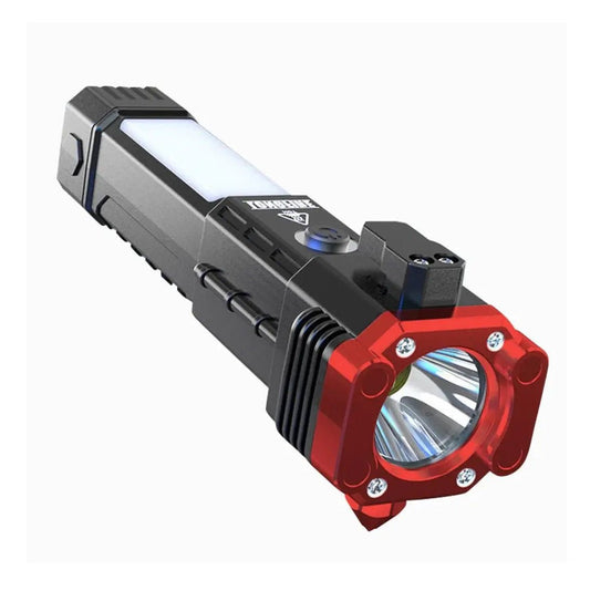 🔦 Linterna Táctica Multifunción Recargable USB con Herramienta de Emergencia - Eclécty store