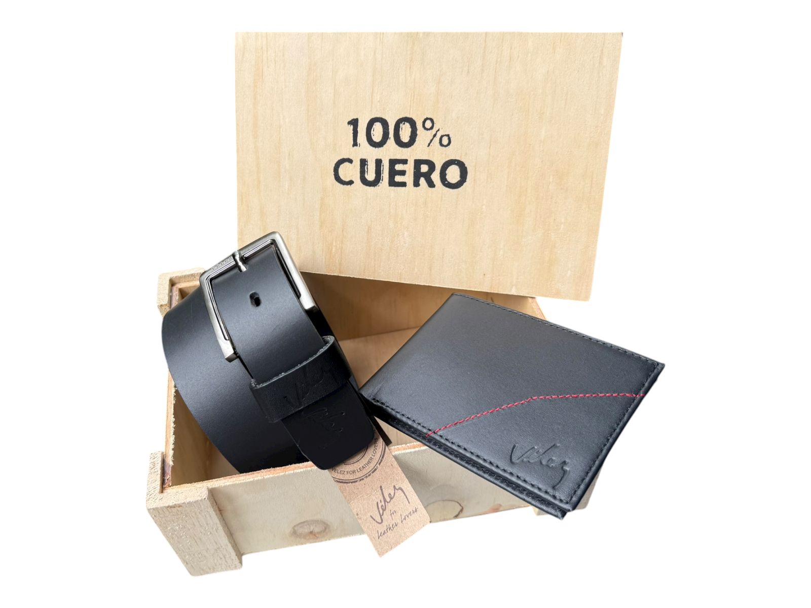 ⭐ GARANTÍA DE 60 DÍAS: Dúo de Cuero Premium (Billetera + Correa) con Despacho Inmediato hoy mismo 🚚 - Eclécty store
