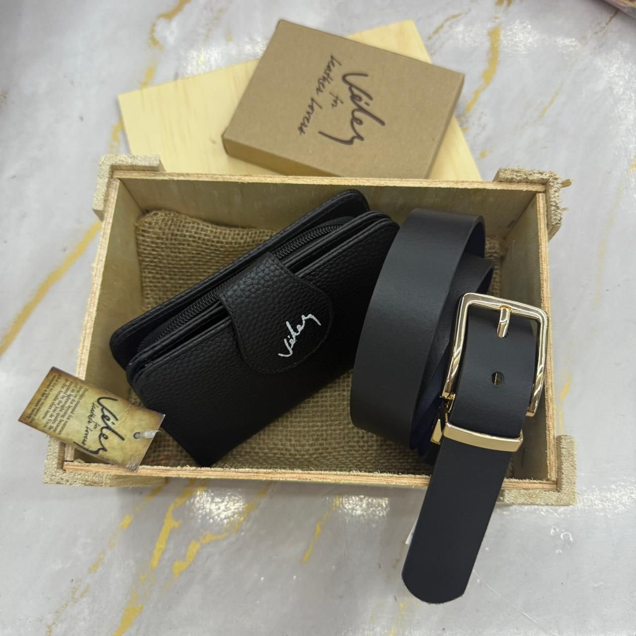 CORREA+BILLETERA VELEZ DAMA ESTUCHE EN MADERA PAGA CUANDO RECIBAS - Eclécty store