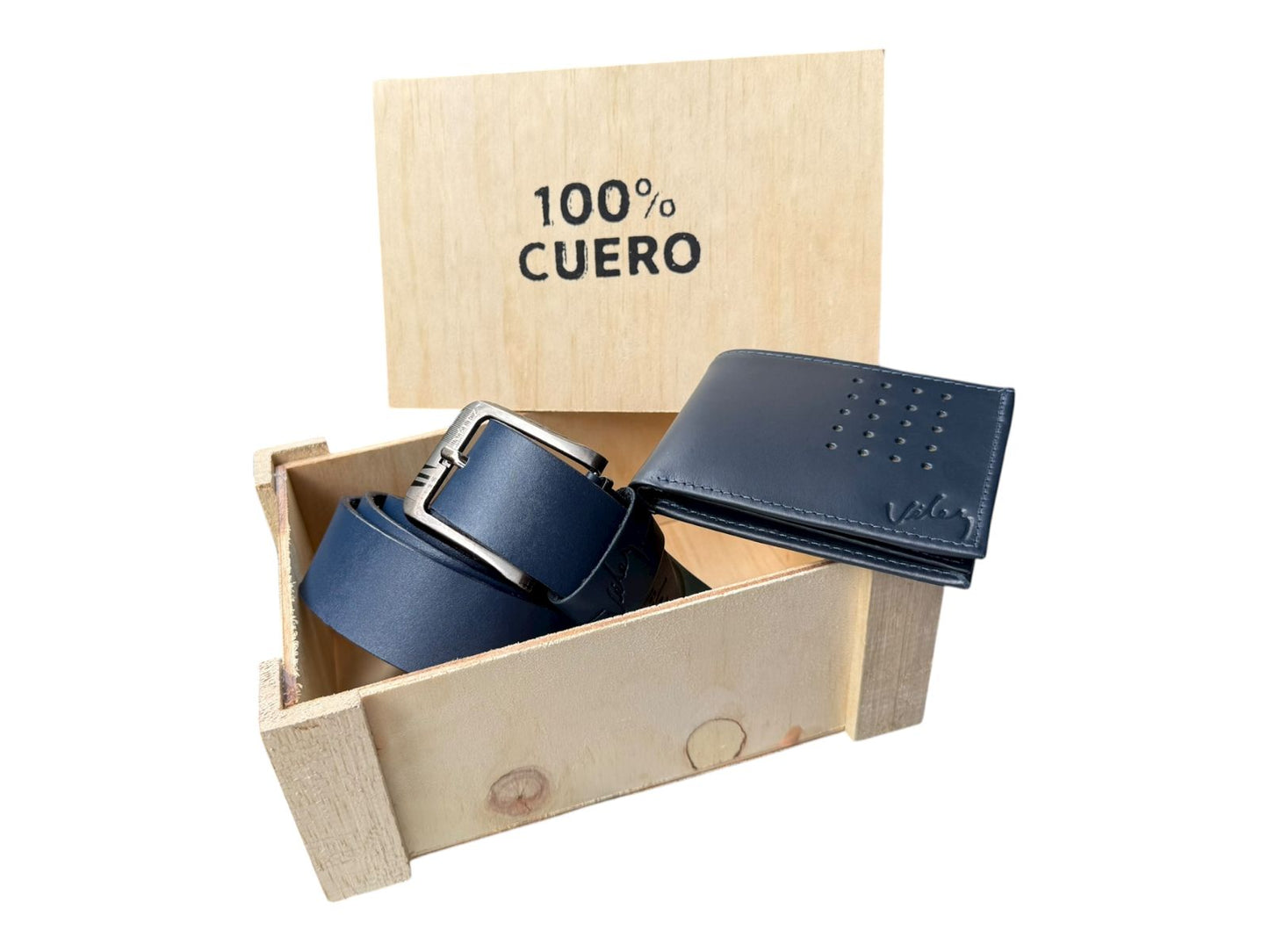 ⭐ GARANTÍA DE 60 DÍAS: Dúo de Cuero Premium (Billetera + Correa) con Despacho Inmediato hoy mismo 🚚 - Eclécty store
